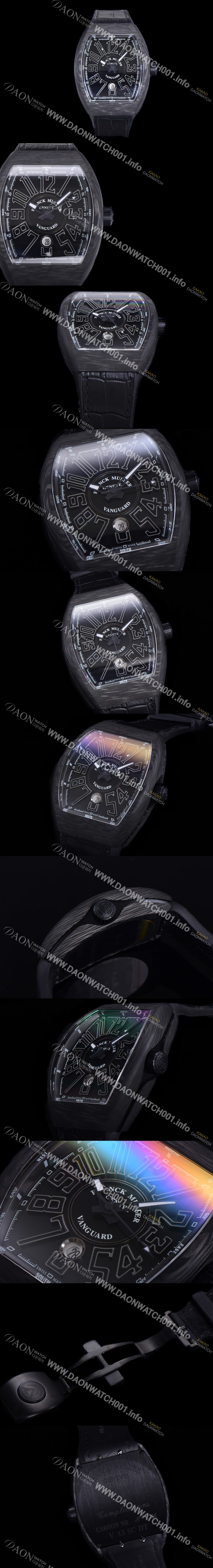 SA급 프랭크뮬러 남성용 V 45 SC DT 뱅가드 2824 므브먼트 오토매틱 44미리 카본 케이스 러버밴드 블랙다이얼 FRA71140 xx