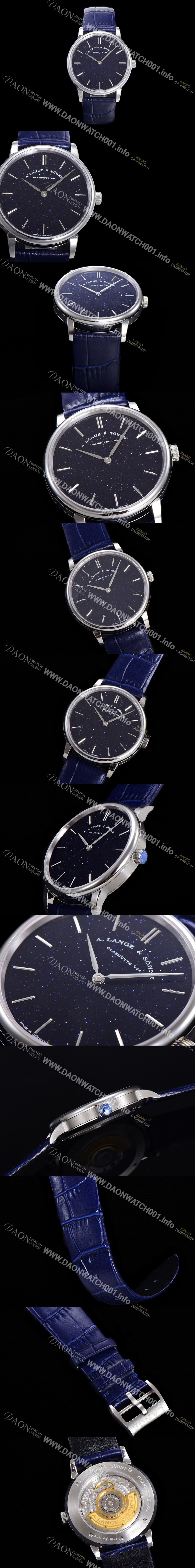 SA급 아랑게운트죄네 남성용 색소니아 씬 205.086 랑게 39미리 블랙 다이얼 오토매틱 무브먼트 LAN40869 xx