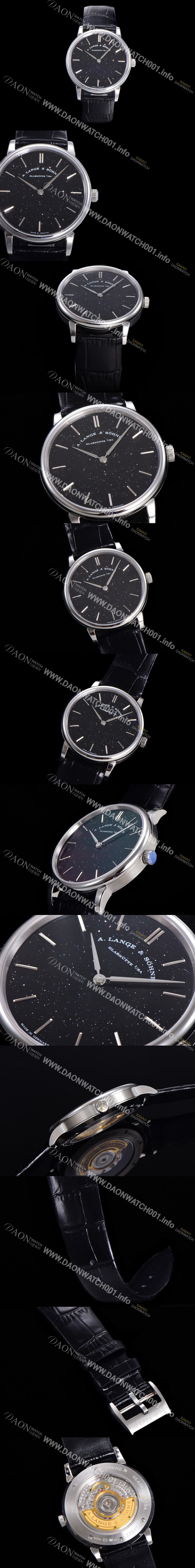 SA급 아랑게운트죄네 남성용 색소니아 씬 205.086 랑게 39미리 블랙 다이얼 오토매틱 무브먼트 LAN40873 xx