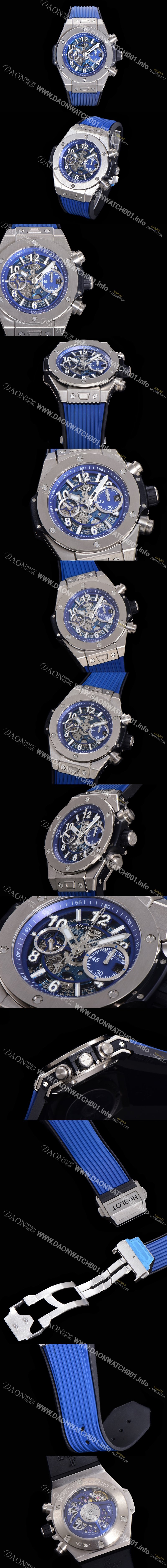 SA급 휴블렛 남성용 빅뱅 유니코 킹골드 크로노그래프 441.NX.5179.RX  HUB1280 오토매틱 므브먼트 44mm 러버밴드 스켈레톤다이얼 hub38949 xx