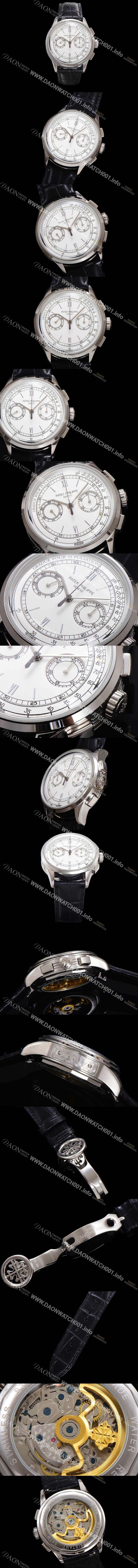 SA급 파텍필립 남성용 컴플리케이션 5170G 크로노그래프 오토매틱 7750 타입 39mm 가죽줄 화이트 다이얼 pat2205 xx