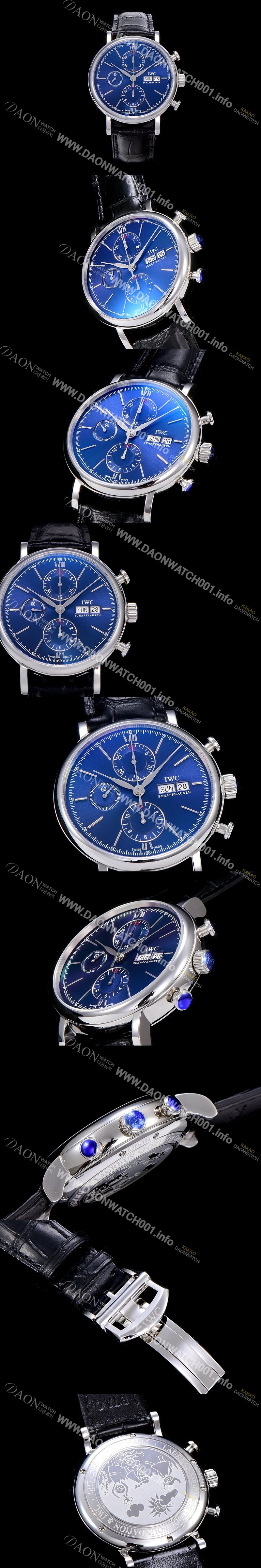 SA급 아이더블유씨 남성용 포르토피노 IW391019 오토매틱 무브먼트 42미리 블루 다이얼 IWC71019 xx