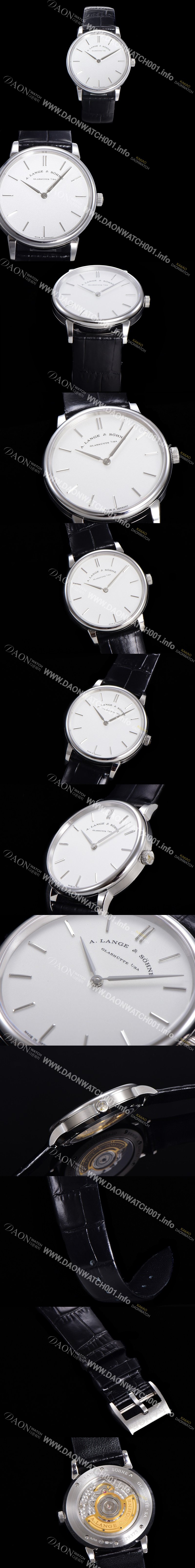 SA급 아랑게운트죄네 남성용 색소니아 씬 205.086 랑게 39미리 화이트 다이얼 오토매틱 무브먼트 LAN40856 xx