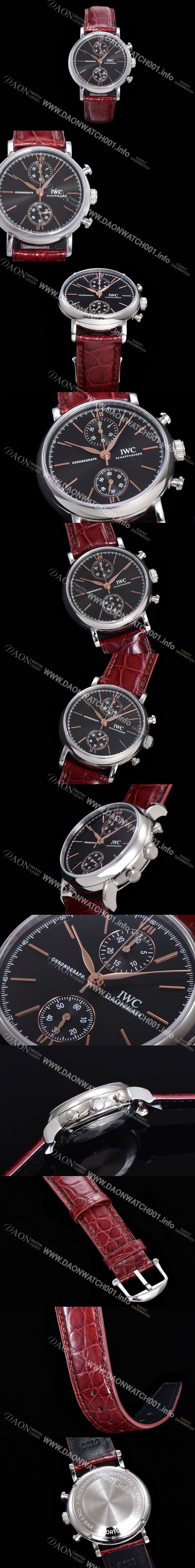 SA급 아이더블유씨 남성용 포르토피노 IW391404 블랙 다이얼 39미리 악어가죽 7750 오토매틱 무브먼트 IWC76300 xx