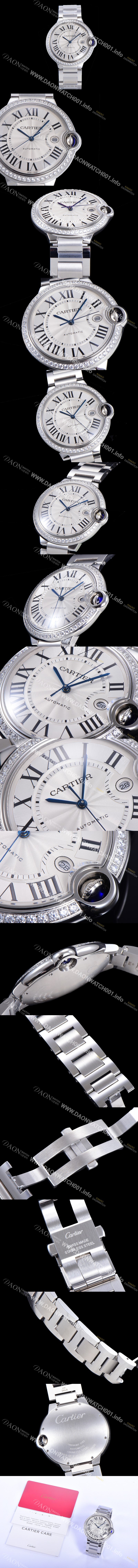 SA급 까르띠에 남성용 발롱블루 WE9009Z3 42mm 다이아몬드 베젤 ETA2824-2 오토매틱 무브먼트 CAR11193 xx