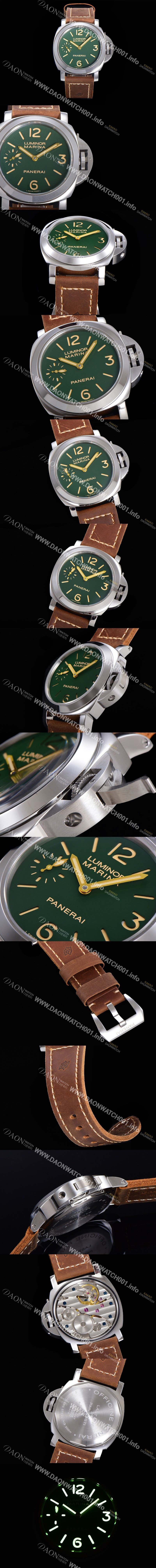 SA급 파네라이 남성용 루미노르 PAM00911 마리나 8-Days 그린다이얼 44mm 수동형 무브먼트 PAN01352 xx