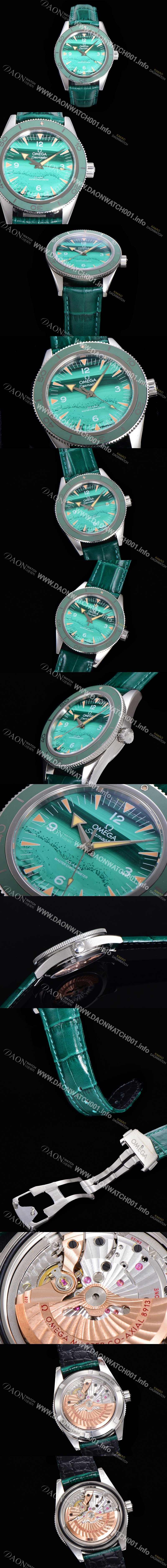 SA급 오메가남성용 2021 씨마스터 300 Co-Axial 크로노미터 234.93.41.21.99.001 오토매틱 므브먼트 41mm 그린다이얼 OMG12788 xx