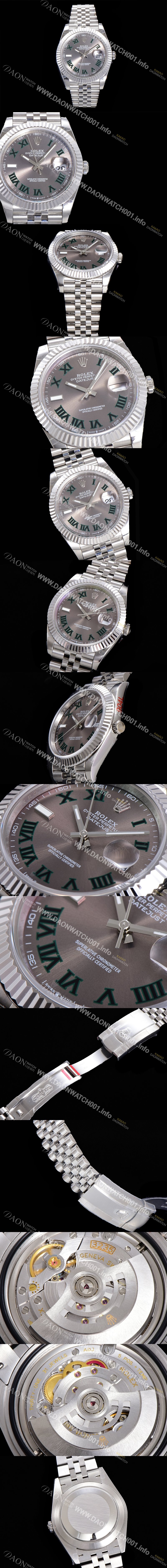 SA급 로렉스 남성용 904L스틸!! 2022신형 데이저스트 41mm II m126334 그레이 다이얼 로마인덱스 스틸 브레이슬릿 신형 Cal.3235 오토매틱 무브먼트 ROL06117 xx