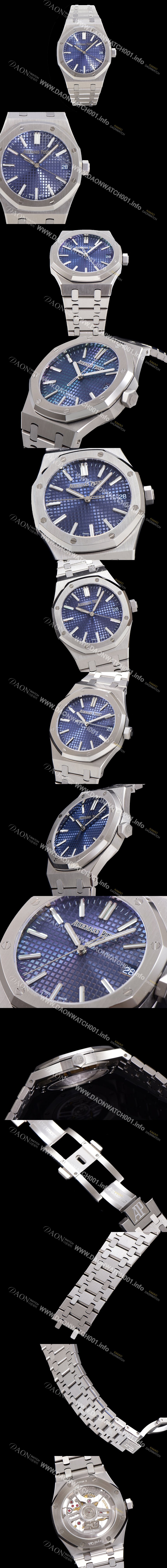 SA급 오데마피게 남성용 로얄오크 15510 오토매틱 Cal.4302타입 메탈줄 블루다이얼  aud2153 xx