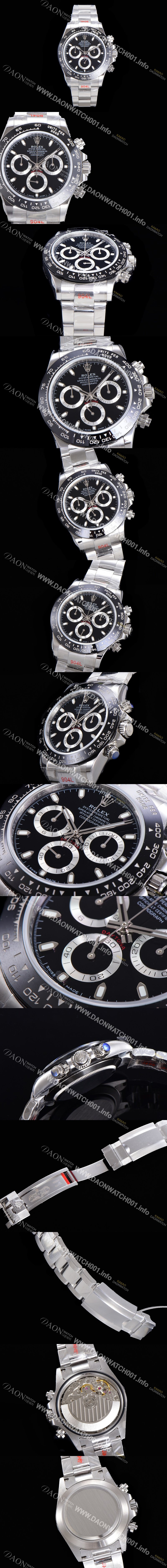 SA급 로렉스 남성용 904L스틸!! 데이토나 116500ln 오이스터 40미리 오토매틱 7750 타입 블랙다이얼 ROL72589 xx