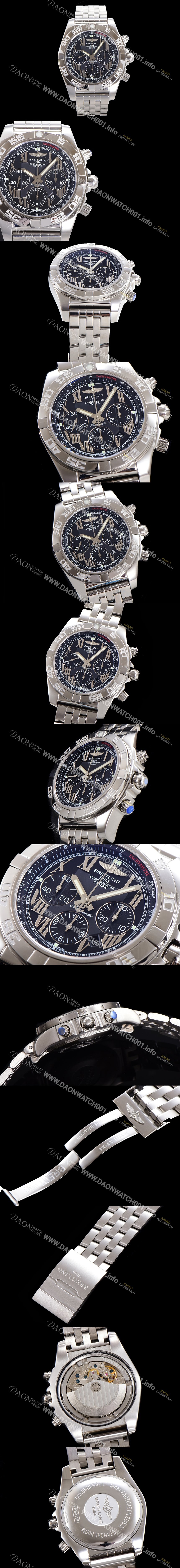 SA급 브라이틀링 남성용 크로노맷 오토매틱 크로노그래프 ETA7750-2타입 44mm 매탈줄 블랙다이얼 bre1219 xx