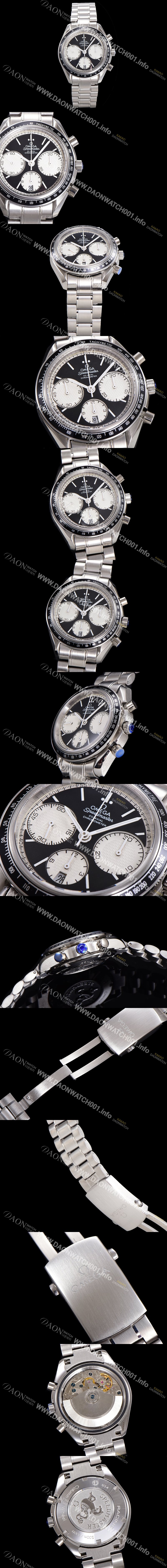 SA급 오메가 남성용시계 뉴 레이싱 크로노 스프드마스터 레이싱 크로노그래프 오토매틱 ETA7750-2 타입 40mm 메탈줄시계 블랙다이얼 omg8294 xx