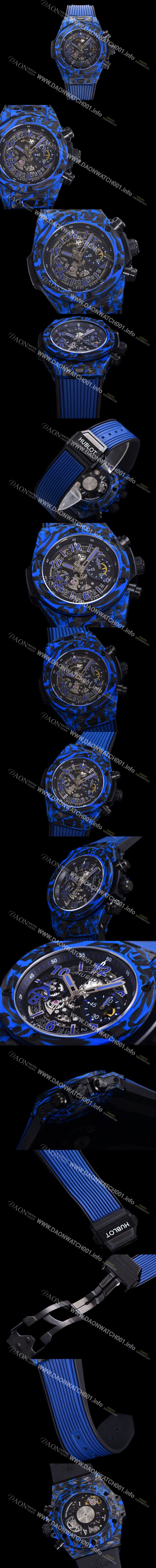 SA급 휴블렛 남성용 빅뱅 유니코 풀카본 제질 오토매틱 Hub1242 타입 45mm 러버우레탄줄 스켈래톤다이얼  hub3159 xx