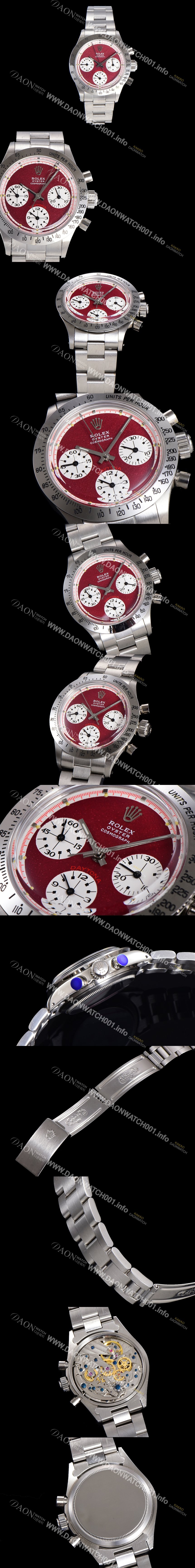 SA급 로렉스 남성용 1965년 모델 클래식  코스모그래프 데이토나  Ref.6239 수동감기/기계식 37mm 스크류 다운 푸셔 메탈줄 브라운다이얼 rol2113 xx