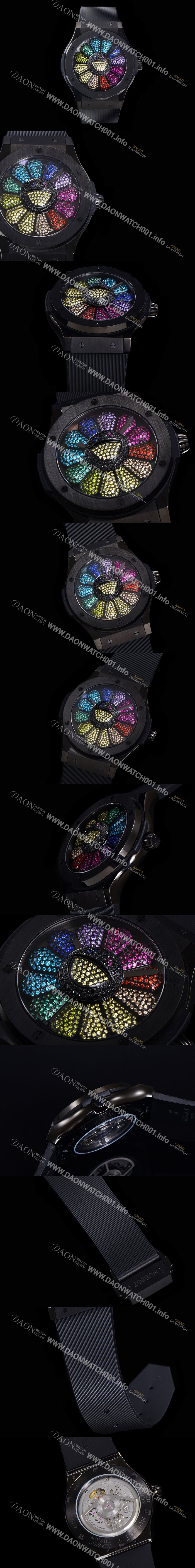 SA급 휴블렛 남성용 신형버전 클래식 퓨전 45mm 오토매틱 Hub1214 타입  우레타줄 PVD코팅케이스 무늬다이얼 hub1311 xx