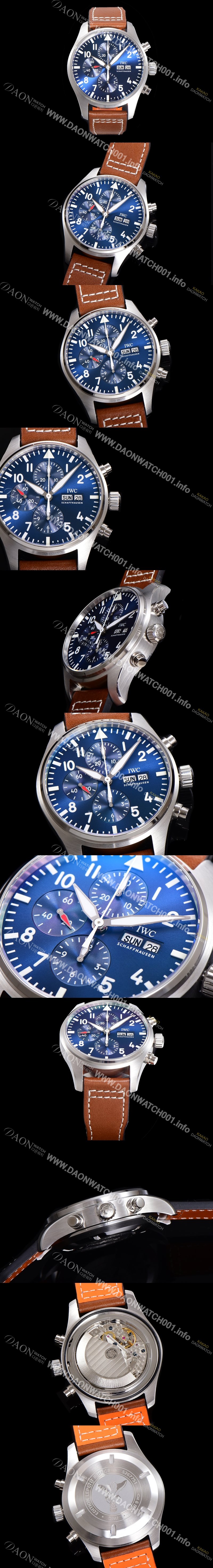 SA급 아이더블유씨 남성용 파일럿 생텍쥐베리 어린왕자 한정판 에디션!! IW377714 데이 & 데이트 크로노그래프 블루 다이얼 오토매틱 무브먼트 IWC0121 xx