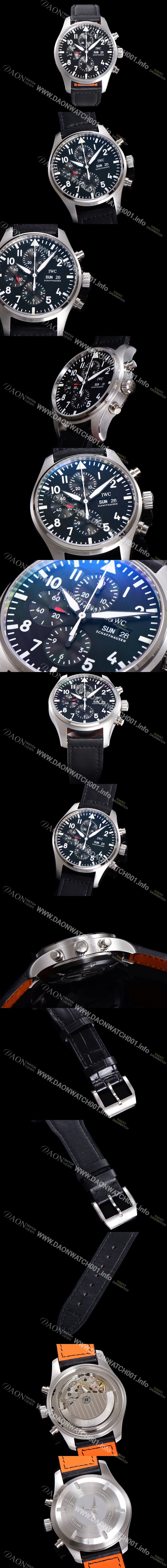 SA급 아이더블유씨 남성용 파일럿 생텍쥐베리 어린왕자 한정판 에디션!! IW377714 데이 & 데이트 크로노그래프 블랙 다이얼 오토매틱 무브먼트 IWC0122 xx