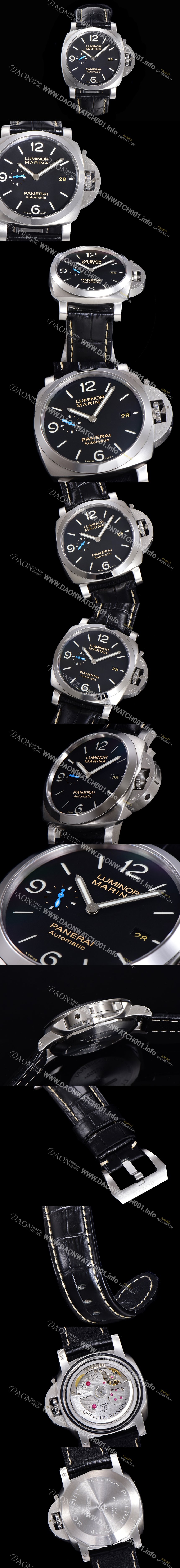 SA급 파네라이 남성용 PAM01312 루미노르 1950 3데이 44미리 오토매틱 P.9010타입 가죽줄 블랙다이얼 pan3511 xx