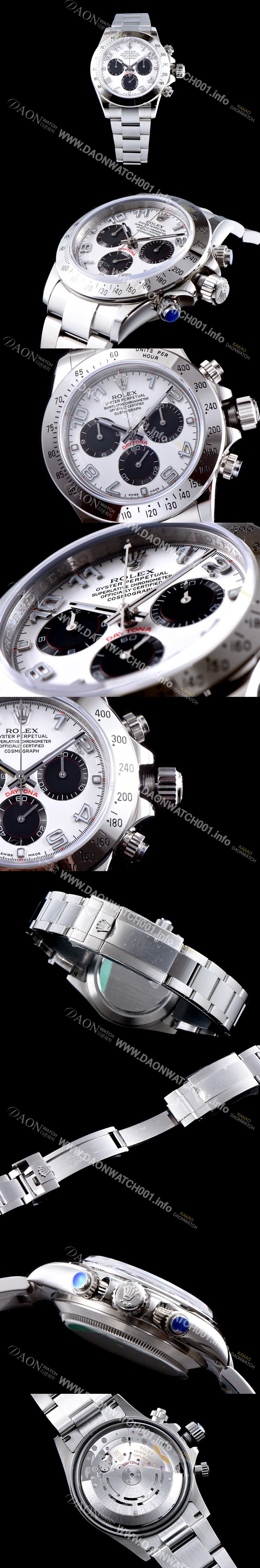 SA급 로렉스 남성용 데이토나 116519-L(FC)  크로노그래프 오토매틱 4130타입 무브 40mm 메탈줄 화이트다이얼 rol3291 xx