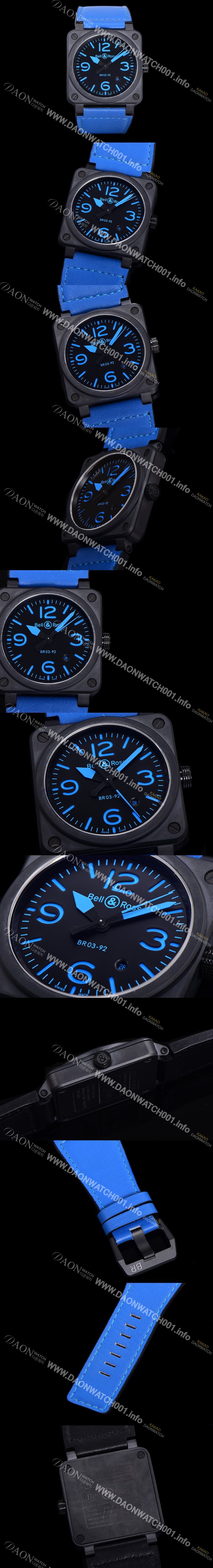 SA급 벨앤로즈 남성용시계 BR03 오토매틱 미요타 9015타입 세라믹케이스 42mm 러버줄 블랙다이얼 bel2696 xx