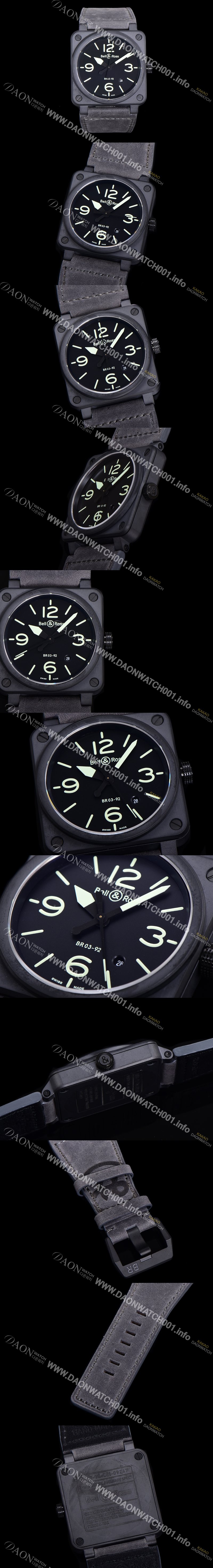 SA급 벨앤로즈 남성용시계 BR03 오토매틱 미요타 9015타입 세라믹케이스 42mm 러버줄 블랙다이얼 bel0489 xx