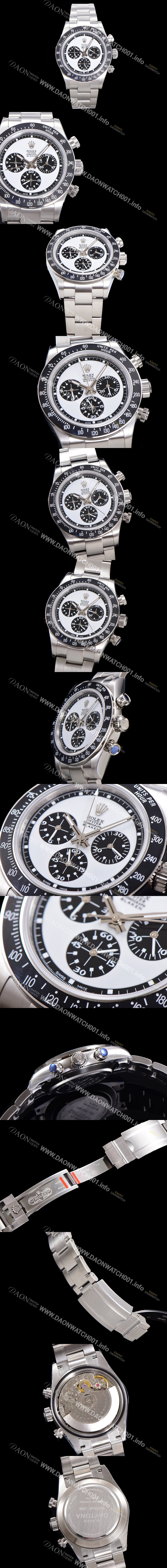 SA급 로렉스 남성용 데이토나 6263 오토매틱 크로노그래프 ETA 7750-2 타입 40mm 메탈줄 화이트다이얼  rol6488 xx