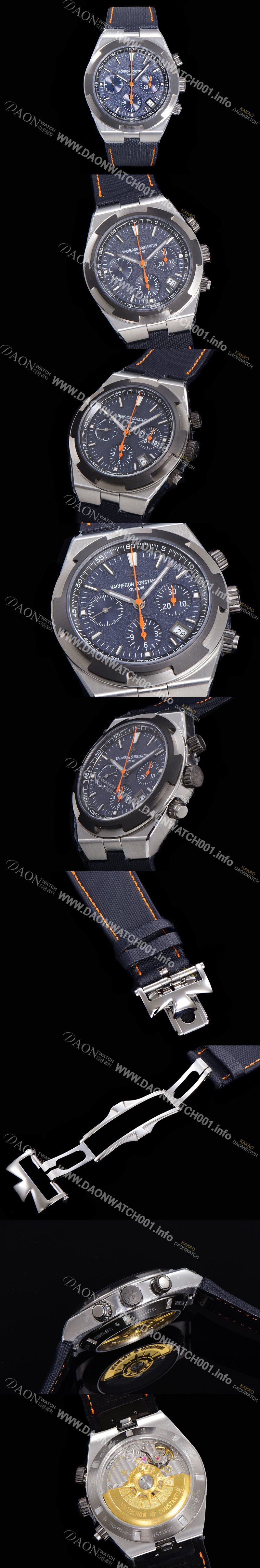 SA급 바쉐런콘스탄틴 남성용 오버시즈 크로노그래프 42mm 오토매틱 5500S  그레이다이얼 vac9115 xx