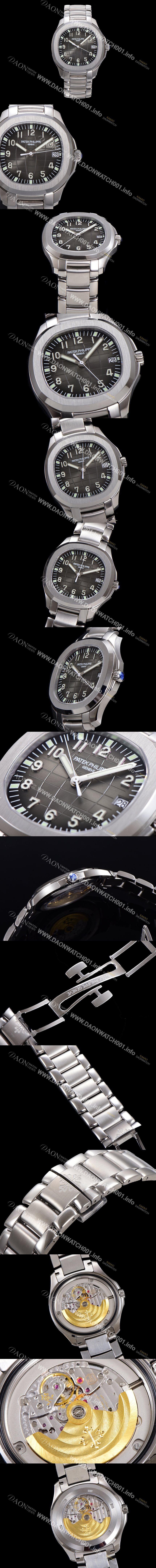 SA급 파텍필립 남성용 아쿠아넛 데이터 5167/1A001 오토매틱 324 타입 무브 40mm 메탈줄 그레이다이얼  pat3191 xx