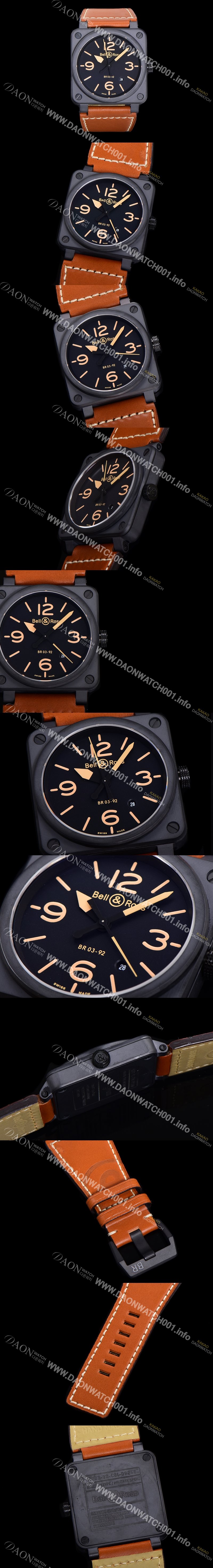 SA급 벨앤로즈 남성용시계 BR03 오토매틱 미요타 9015타입 세라믹케이스 42mm 러버줄 블랙다이얼 bel8422 xx