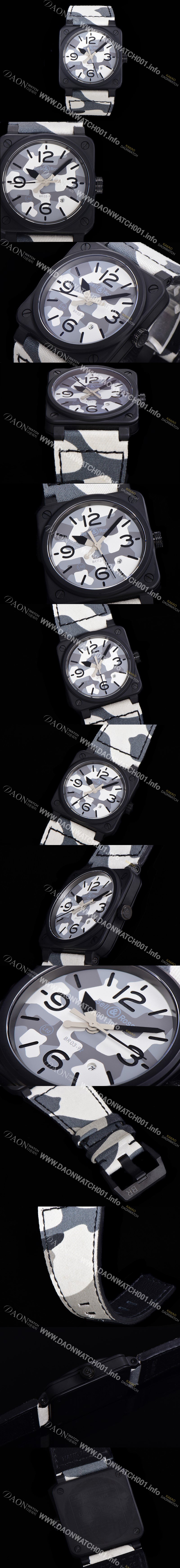 SA급 벨앤로즈 남성용시계 BR03 오토매틱 미요타 9015타입 세라믹케이스 42mm 러버줄 카모 그레이 다이얼 bel2682 xx