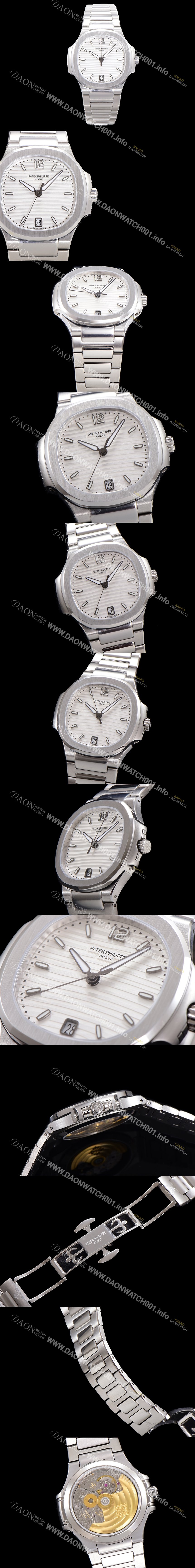 SA급 파텍필립 여성용 노틸러스 7118/1A-010 레이디스 오토매틱 Cal.324 S C타입 35.2mm 메탈줄 실버다이얼 pat4066 xx
