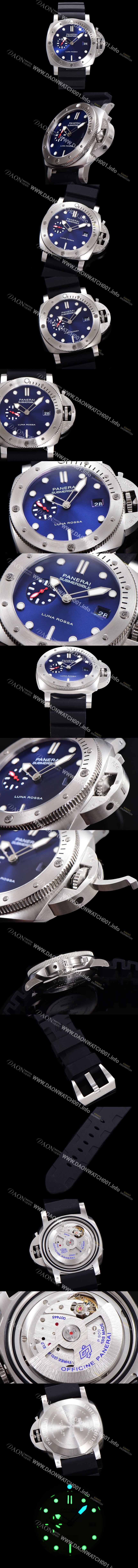 SA급 파네라이 남성용 서브머시블 PAM01391 오토매틱 Cal P. 900 타입 44mm 우레탄 블루다이얼 pan0426 xx