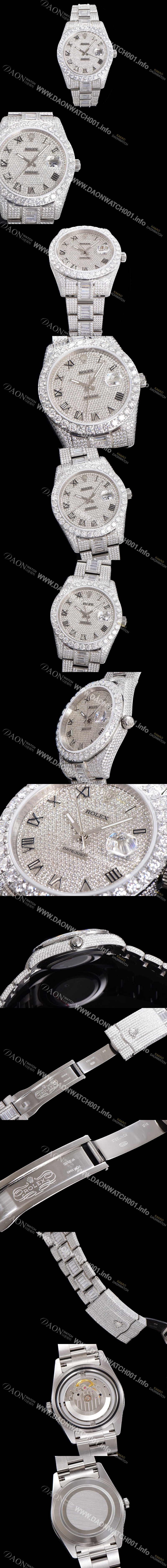 SA급 로렉스 남성용 수제공정형 다이아 튜닝 데이져스트 오토매틱 ETA 2824-2 41mm 보석다이얼 rol02639 xx