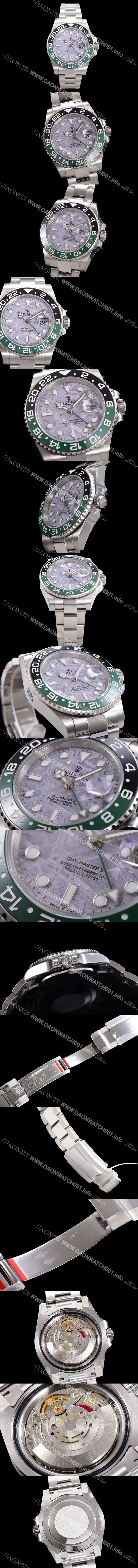 SA급 로렉스 남성용 1:1수제공정형 지엠티마스터2 오토매틱 Cal.3186 타입 40mm 남성용시계 메탈줄 세라믹베젤 그레이다이얼 rol40422 xx