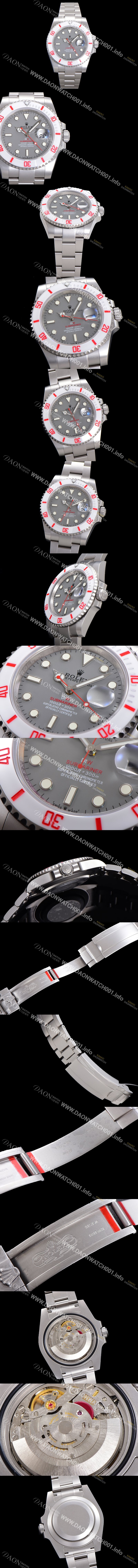 SA급 로렉스 남성용 신형 케이스 업그레이드 러스털러스 스틸 재질 !  서브마리너 오토매틱 Cal.3135 40mm  세라믹베젤 메탈줄 그레이다이얼 rol90292 xx