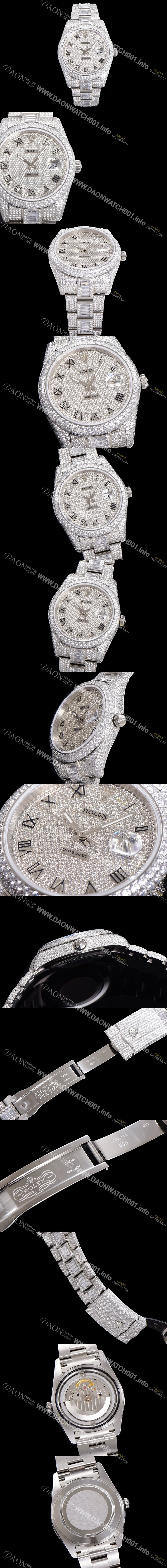 SA급 로렉스 남성용 수제공정형 다이아 튜닝 데이져스트 오토매틱 ETA 2824-2 41mm 보석다이얼 rol69264 xx