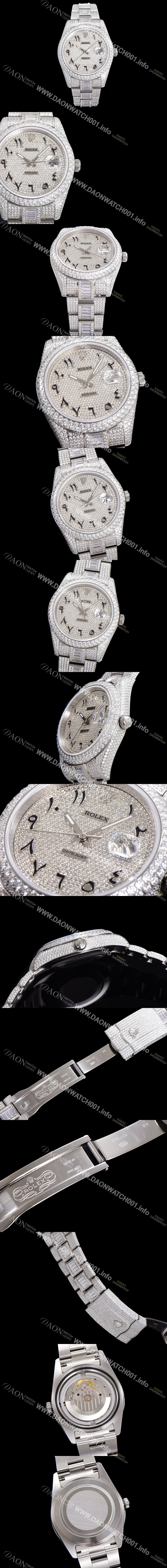 SA급 로렉스 남성용 수제공정형 다이아 튜닝 데이져스트 오토매틱 ETA 2824-2 41mm 보석다이얼 rol64262 xx