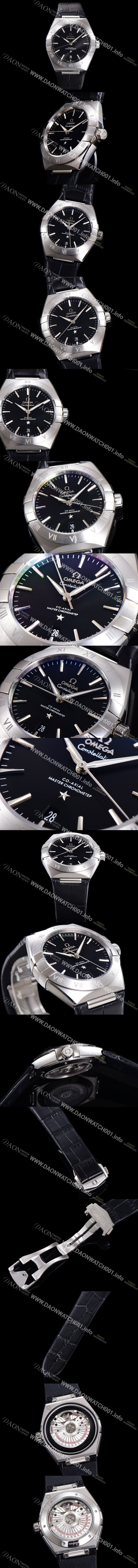 SA급 오메가 남성용 1:1수제공정! 무브UP 컨스틸레이션 코-엑시얼 마스터 오토매틱 Cal.8900타입 41mm  가죽/우레탄 믹스 그레이다이얼  omg44298 xx