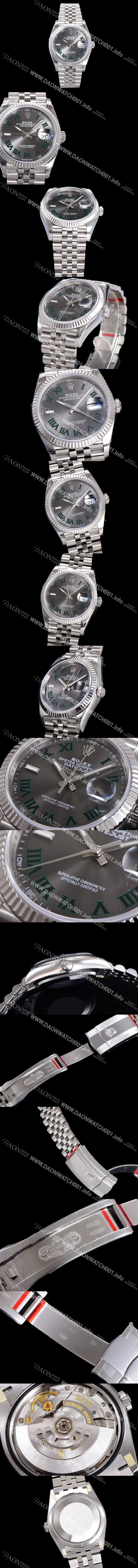 SA급 로렉스 남성용 904L스틸!! 2023신형 데이저스트 36mm II m126234-0046 그레이 다이얼 로마인덱스 스틸 브레이슬릿 신형 Cal.3235 오토매틱 무브먼트 ROL16118 xx