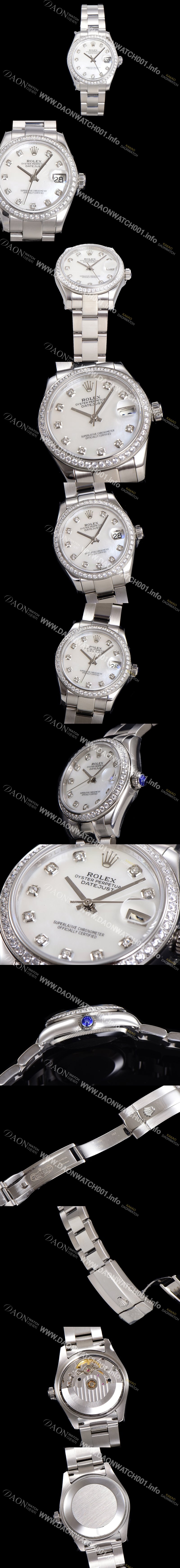 SA급 로렉스 여성용 데이져스트 오이스터 31mm 레이디 오토매틱 보석/다이아몬드 3열 브레이슬릿 메탈줄 자게다이얼 rol21054 xx