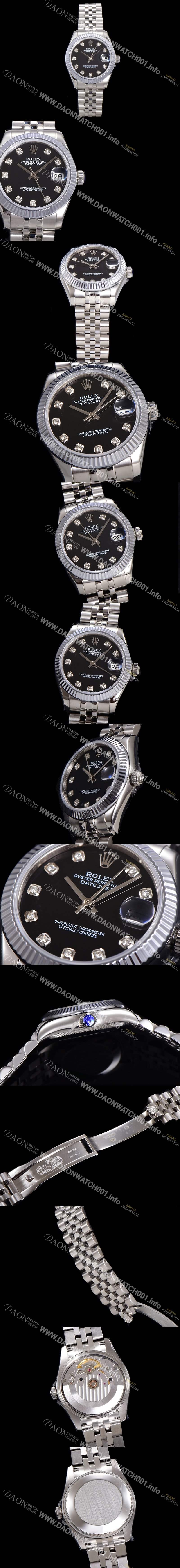 SA급 로렉스 여성용 데이져스트 오이스터 31mm 레이디 오토매틱 5열 브레이슬릿 메탈줄 블랙다이얼 rol37295 xx