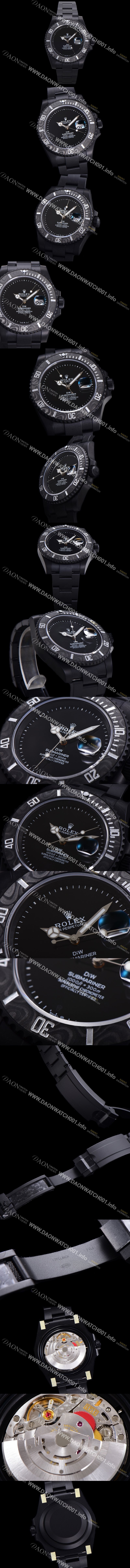 SA급 로렉스 남성용 904L스틸!! 서브마리너 40mm 카본베젤 오토매틱 Cal.3135 블랙 다이얼 rol49212 xx