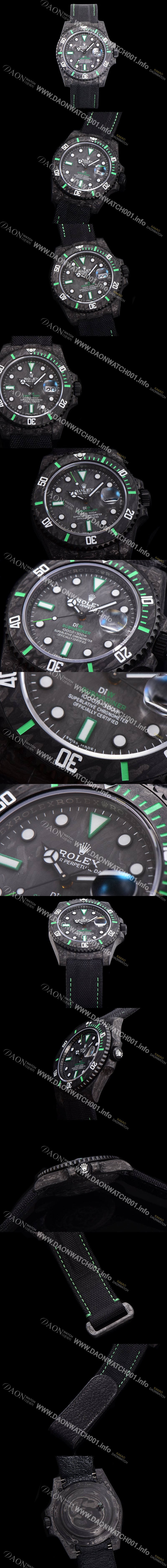 SA급 로렉스 남성용 서브마리너 41mm 포지드카본 오토매틱 Cal.3135 블랙 다이얼 rol49217 xx