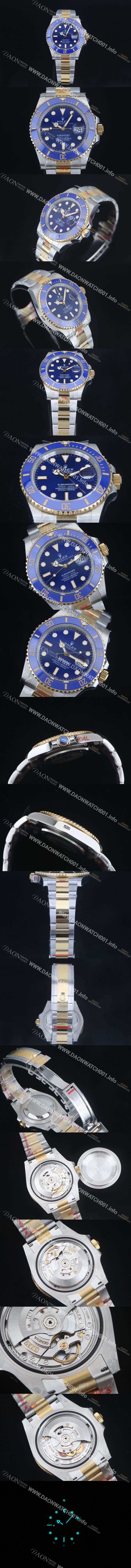 SA급 로렉스 남성용 신형 서브마리너 m126613ln 18k옐로우골드 도금 콤비 41mm 블루 다이얼 Cal.3235 오토매틱 무브먼트 ROL91915 xx