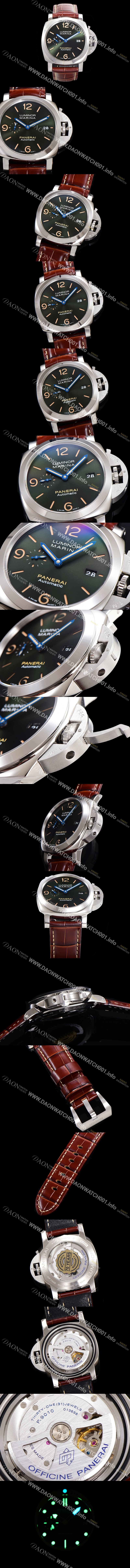 SA급 파네라이 남성용 루미노르 PAM01116  44미리 오토매틱 무브먼트 그린 다이얼 pan9123 xx