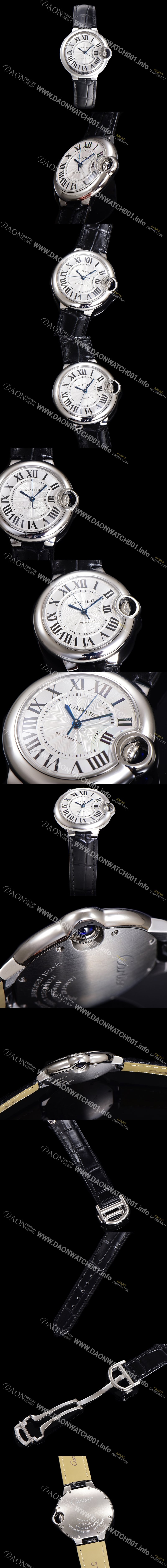 SA급 까르띠에 여성용 신상 발롱블루 W6920085 가죽줄 화이트 다이얼 33mm 오토매틱 무브먼트 CAR0147 xx