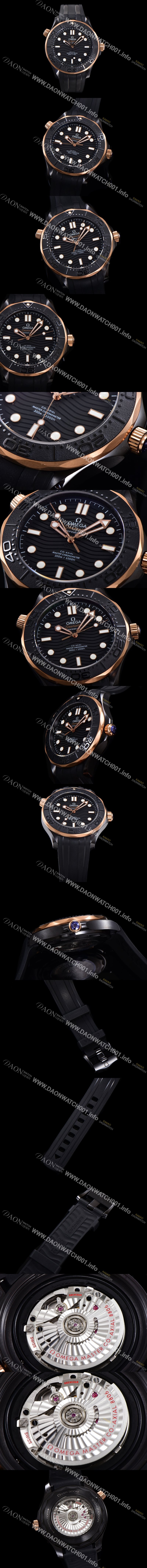 SA급 오메가 남성용 1:1수제공정형 씨마스터 다이버 300M 210.62.44.20.01.001 코-액시얼 마스터 Cal.8806 크로노메터 43.5mm 세라믹 제질 블랙다이얼 OMG20173 xx