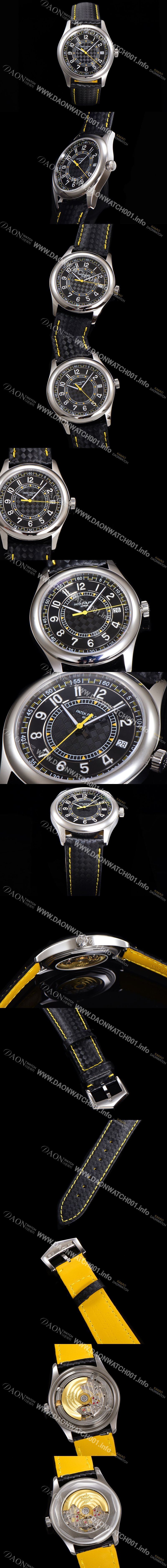 SA급 파택필립 남성용 칼라트라바 Ref.6007G-011 오토매틱 Cal.324 타입 40mm 가죽줄 블랙다이얼 pat78244 xx