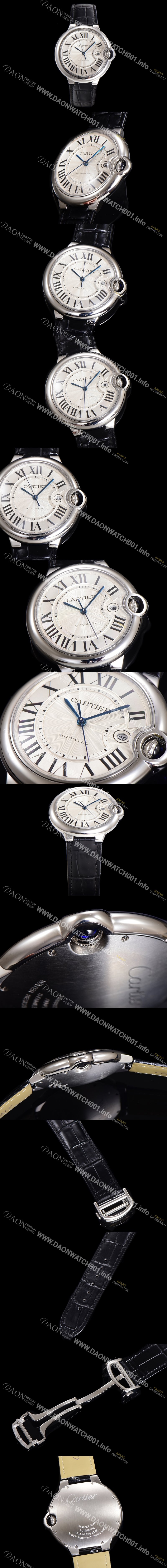 SA급 까르띠에 남성용 신상 발롱블루 W69016Z4 화이트 다이얼 42mm 오토매틱 무브먼트 CAR0144 xx