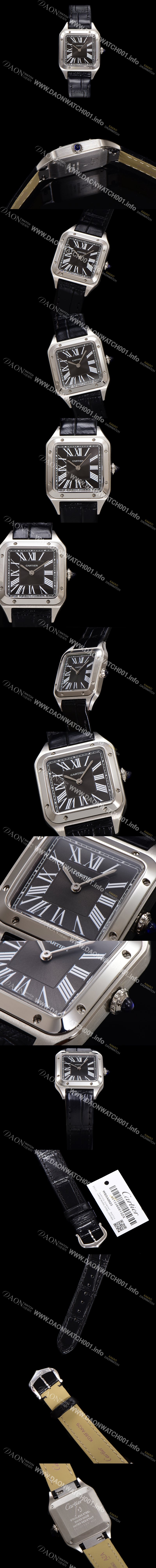 SA급 까르띠에 여성용 산토스 W2SA0015 쿼츠 38mm S 사이즈 블랙 다이얼 car69331 xx